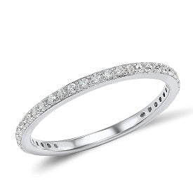 Ladies Gem Stone Stackable Ring in 925 Sterling Silver