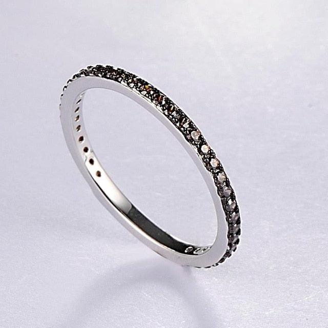 Ladies Gem Stone Stackable Ring in 925 Sterling Silver