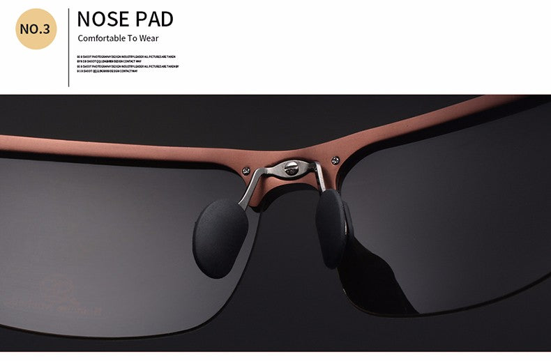 High Quality Ultra-light Aluminum Magnesium UV-400 Polarized Sports Sunglasses