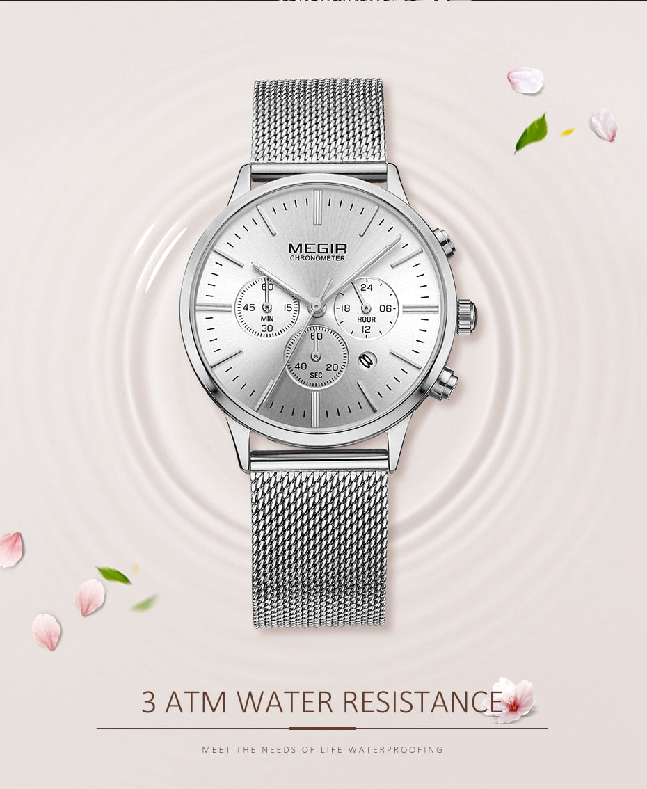 Multi Function Chronograph Stainless Steel Watch