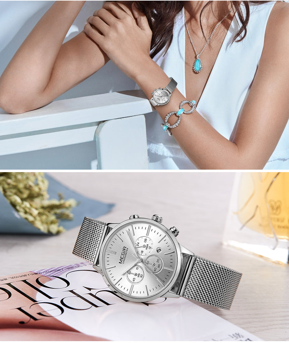 Multi Function Chronograph Stainless Steel Watch