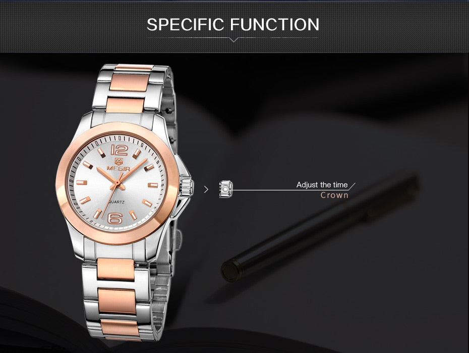 Two Tone or Solid Stainless Steel Womens Watches