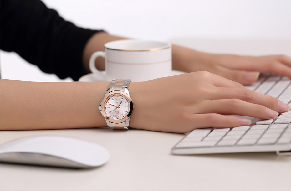 Two Tone or Solid Stainless Steel Womens Watches