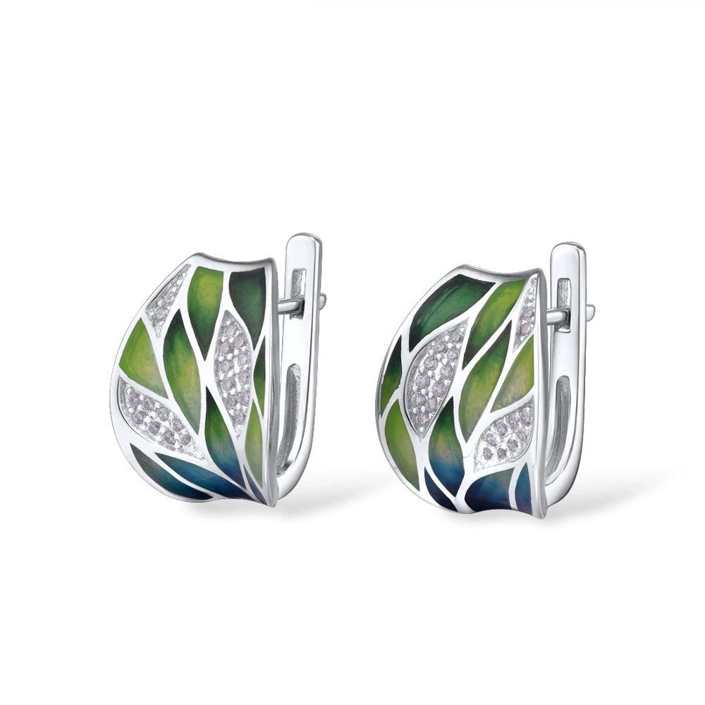 Set of Handmade Eco Bamboo Leaves Ring and Earings for Women