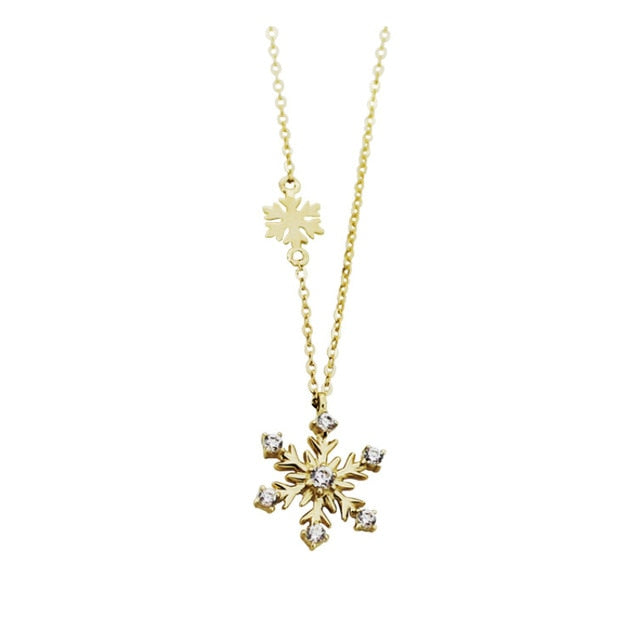 Perfect 925 Sterling Silver Snowflake Necklace