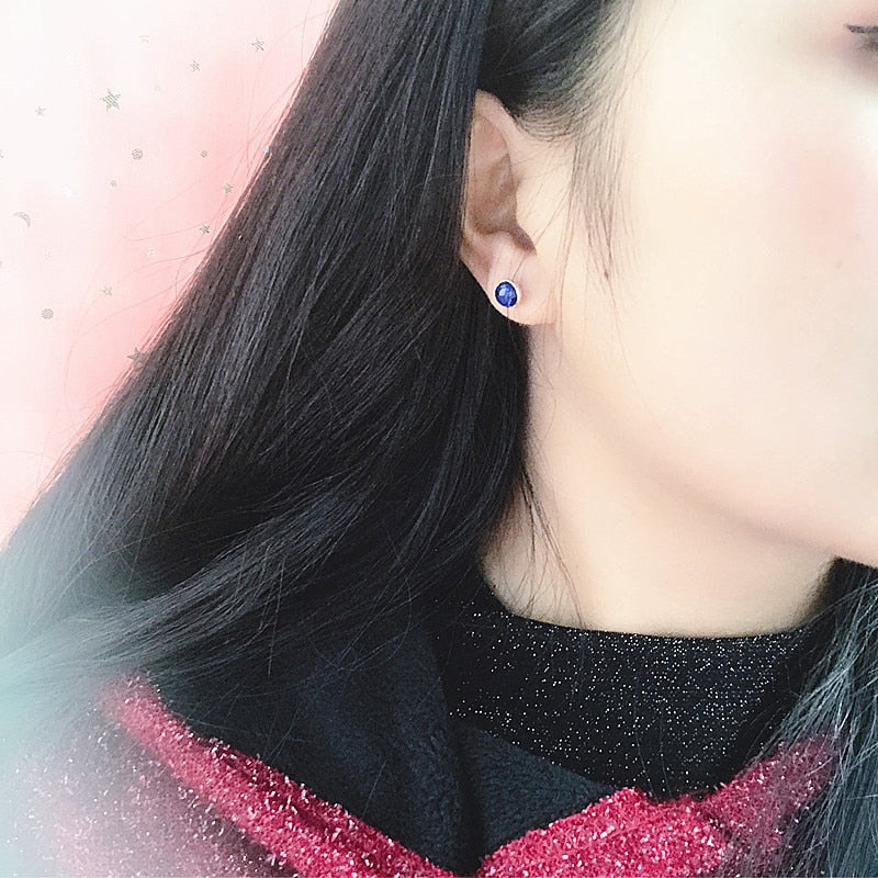 Water Drop Shape Birthstone Earings on Pure 925 Sterling Silver