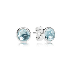 Water Drop Shape Birthstone Earings on Pure 925 Sterling Silver