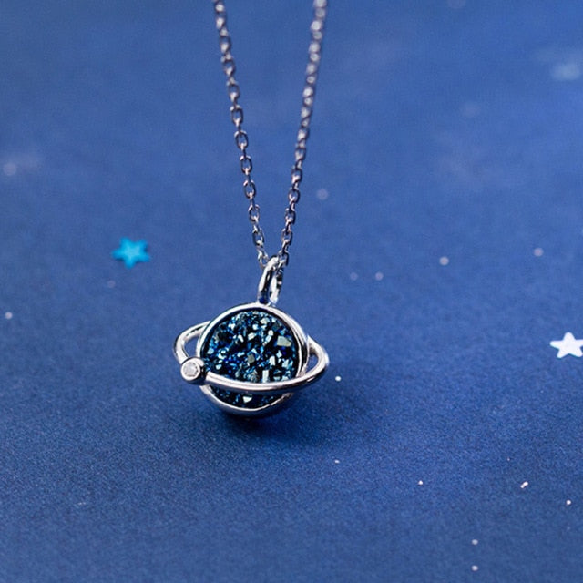Blue Universe Womens Necklace