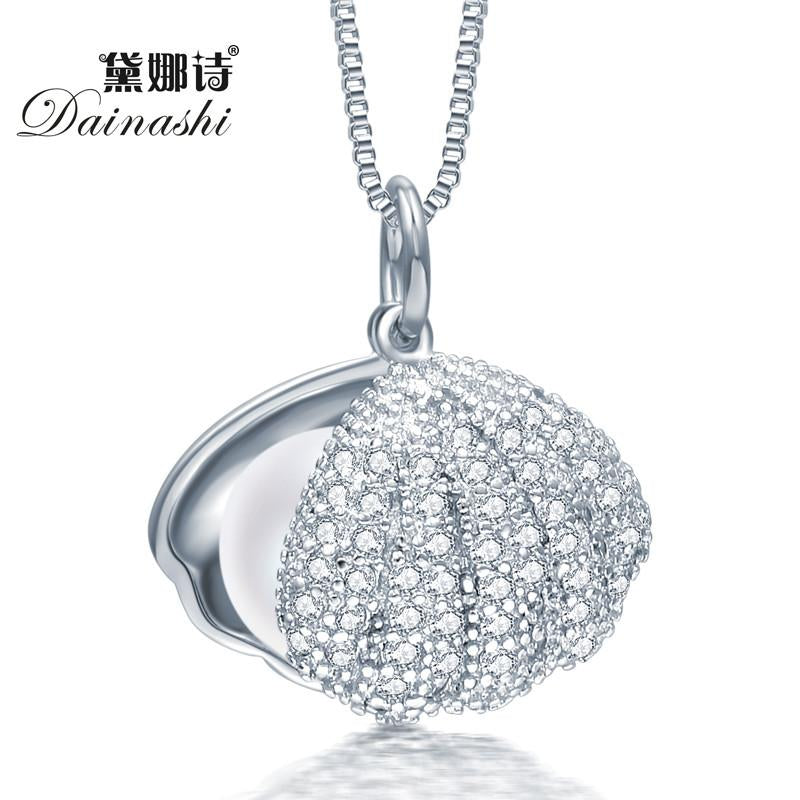 Dainashi Natural Freshwater Pearl Pendant, Natural Freshwater Pearl Pendant, Pearl Pendant, Pearl Pendant for Women, Sterling Silver Pendant, Pearl with Diamonds Pendant, Jewelry, Fine Jewelry, Necklace, Sterling Silver with Pearl Pendant from watchalternative.com