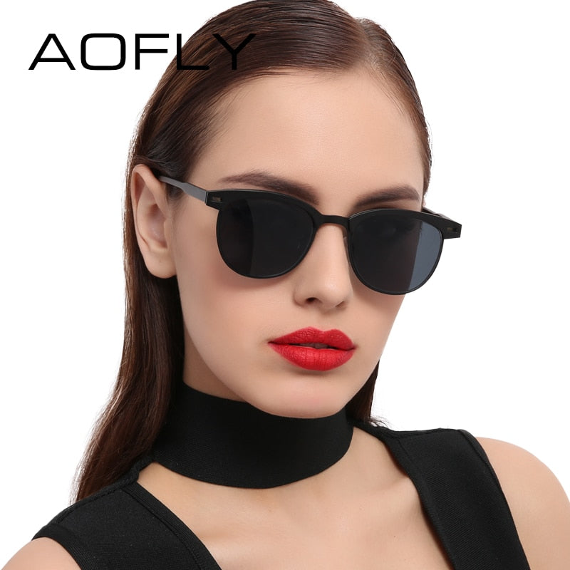 Semi-Rimless UV-400 Polarized Sunglasses for Women