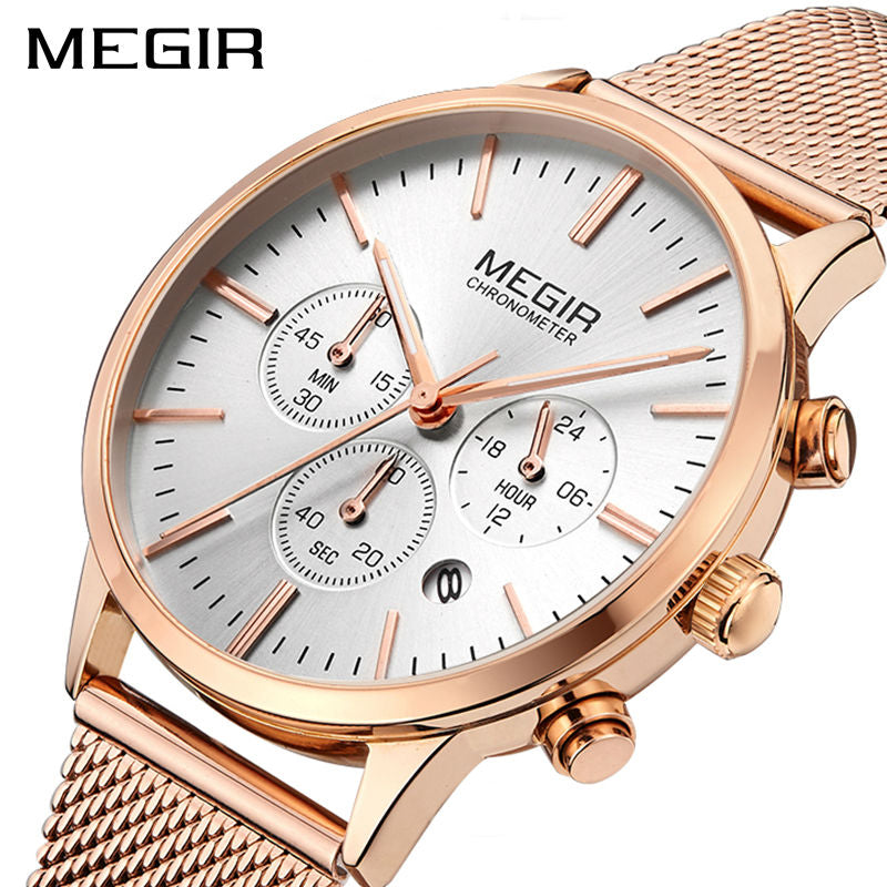 Multi Function Chronograph Stainless Steel Watch