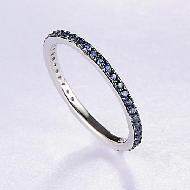 Ladies Gem Stone Stackable Ring in 925 Sterling Silver