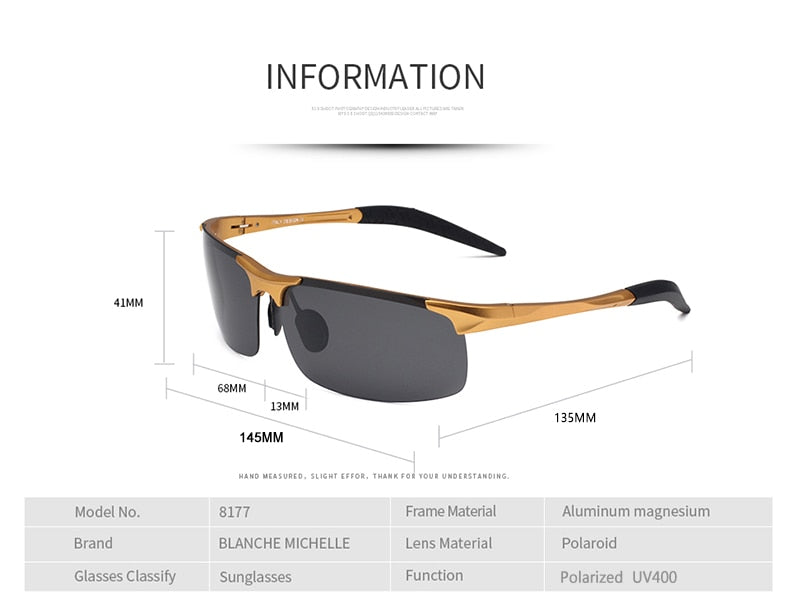 High Quality Ultra-light Aluminum Magnesium UV-400 Polarized Sports Sunglasses