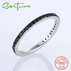 Ladies Gem Stone Stackable Ring in 925 Sterling Silver
