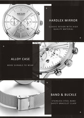 Multi Function Chronograph Stainless Steel Watch