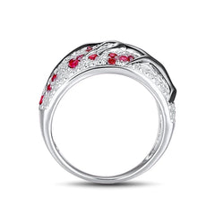 Set of Brilliant Cherry Tree Earrings & Ring