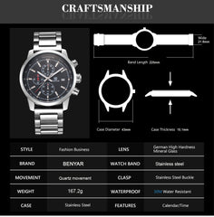 BENYAR Chronograph Sport Watch
