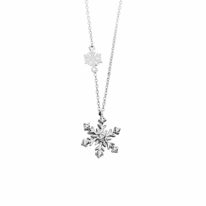 Perfect 925 Sterling Silver Snowflake Necklace
