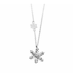 Perfect 925 Sterling Silver Snowflake Necklace