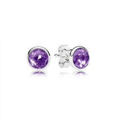 Water Drop Shape Birthstone Earings on Pure 925 Sterling Silver