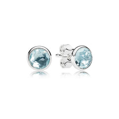 Water Drop Shape Birthstone Earings on Pure 925 Sterling Silver