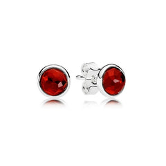 Water Drop Shape Birthstone Earings on Pure 925 Sterling Silver