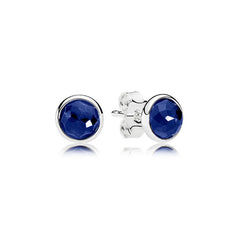 Water Drop Shape Birthstone Earings on Pure 925 Sterling Silver