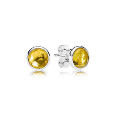 Water Drop Shape Birthstone Earings on Pure 925 Sterling Silver