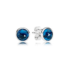 Water Drop Shape Birthstone Earings on Pure 925 Sterling Silver