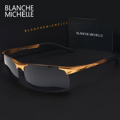 High Quality Ultra-light Aluminum Magnesium UV-400 Polarized Sports Sunglasses