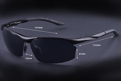 Ultralight Polarized Sunglasses in Aluminum Magnesium Alloy Frame