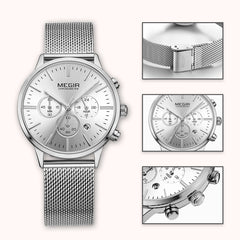 Multi Function Chronograph Stainless Steel Watch