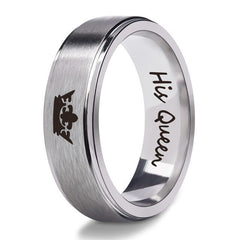 His Queen Her King Lovers Stainless Steel Rings